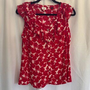 CAbi Rosy Top EUC S Heart of Cabi Piece